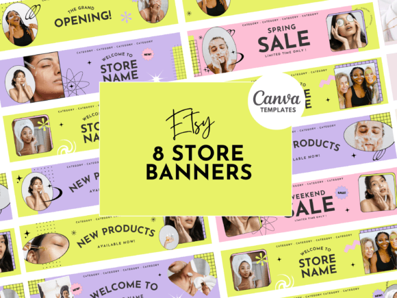 Download Bright Etsy Shop Banner Templates - Template Collection