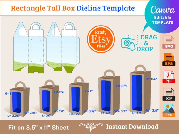 Download Rectangle Tall Box Template - Template Collection