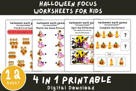 Download Halloween Focus Worksheets for Kids - Premium Resources