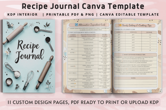 Download Recipe Journal Canva Template - Template Collection
