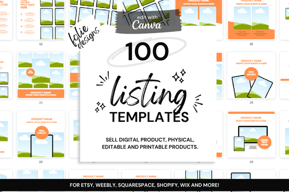 Download 100 Etsy Digital Shop Templates +Link - Template Collection